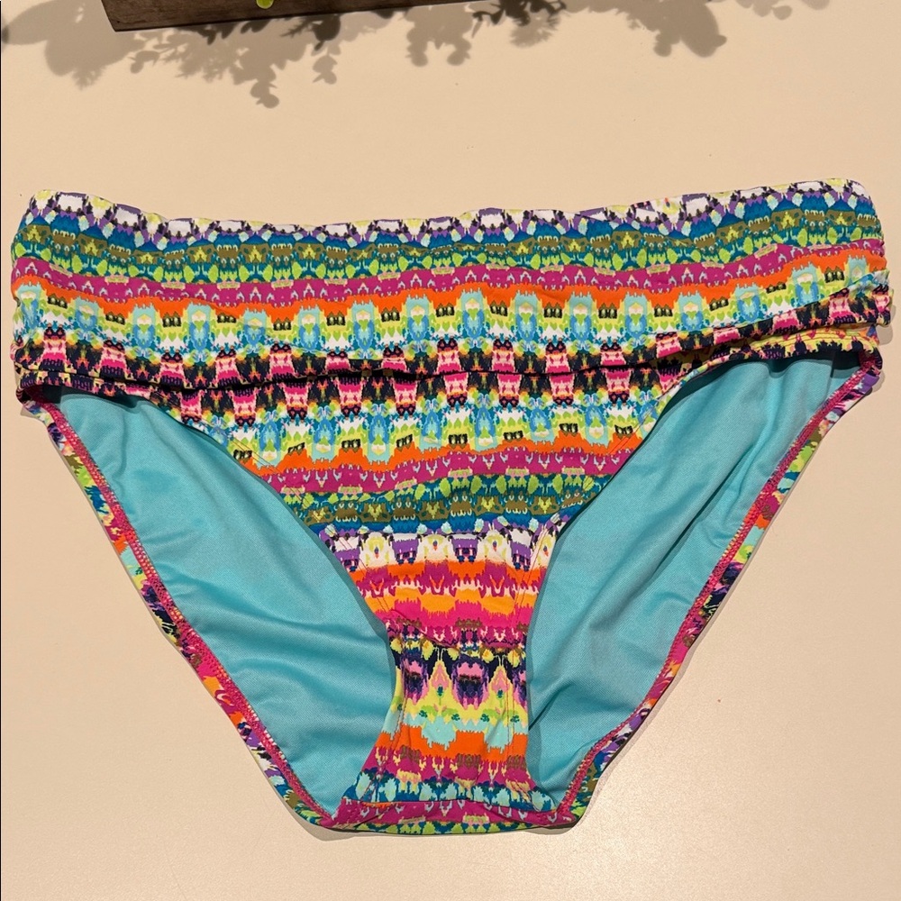 Multicolor Patterned Bikini Bottom